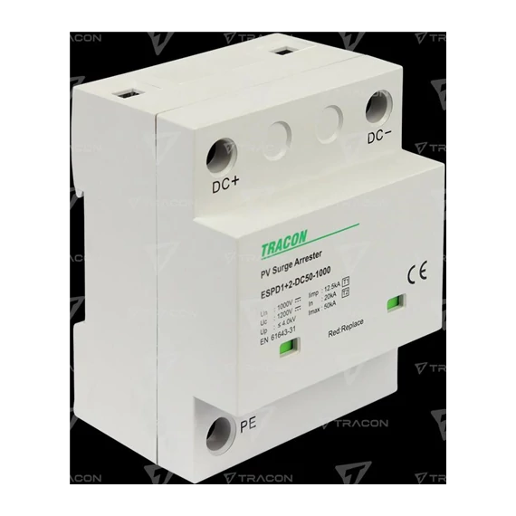 Túlfeszültséglevezető betét T1-T2 DC típusú 1000V (ESPD1+2-DC50-1000)