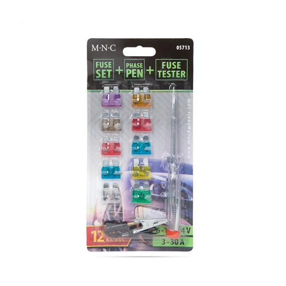 Biztosíték készlet+ fáziscer.+ teszter (05713)