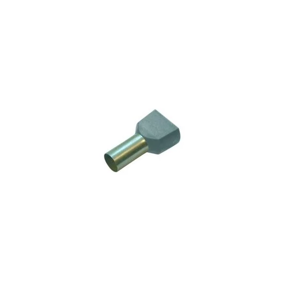 Haupa szig.érvéghüvely iker 2x4mm2 12mm szürke (270796)