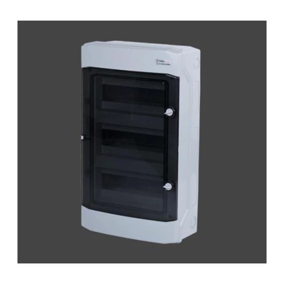 Kiselosztó falon kívüli D sorozat, 36 modul, átlátszó ajtó, IP65 319x534x144mm (THP-N36D) 
