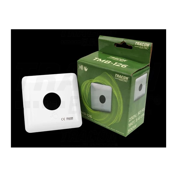 Mozgásérzékelő fali infra 230V, 50Hz, 180°, 5-6cm, 500W (TMB-126)