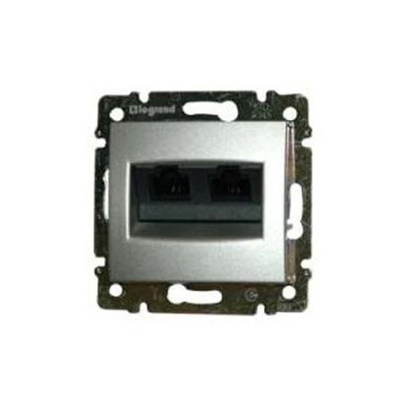 Valena 2xRJ45 Cat.5e UTP aljzat alumínium csavaros (770239)
