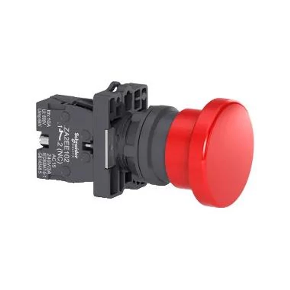 XA2EC42 Harmony Easy Series Ø22 Nyomógomb, Ø40 gombafejű, piros, 1NC SCHNEIDER 