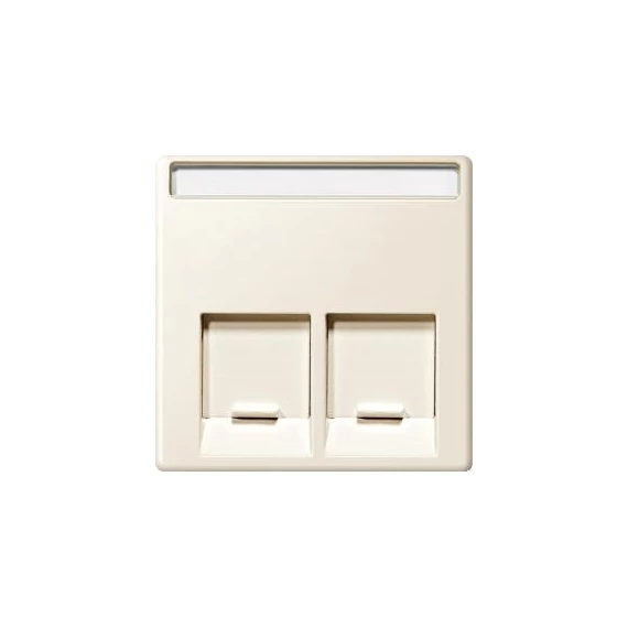 Mert.System M 2xRJ45 UAE/IAE (ISDN) központi fedél krém