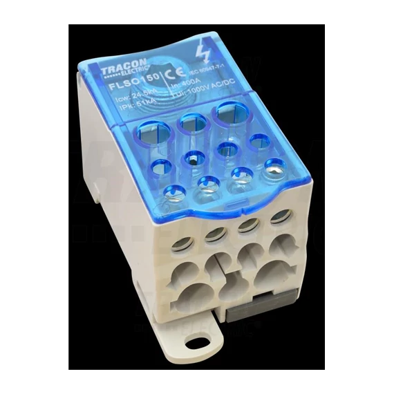 Sorkapocs fővez.leágazó 1×150(120)mm2/5×16(10),4×25(16),2×35(25)mm2, 1000VAC/DC,400A (FLSO150)