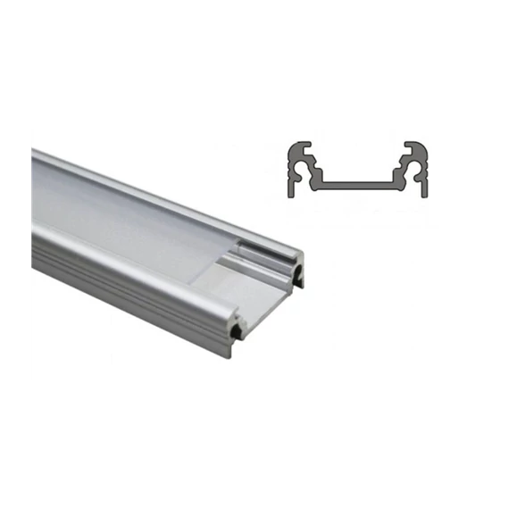 Led szalaghoz alu profil Surface14  natur alu 2fm/szál (A2020000)