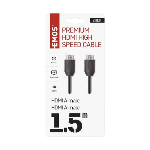 HDMI kábel 2.0 A-A dugó 1,5m (S10100)