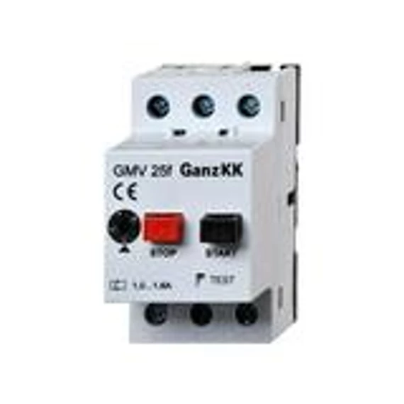 Motorvédő kapcs. 3P 1-1,6A 100kA csavaros GANZ GMV25F (400-2000-006)