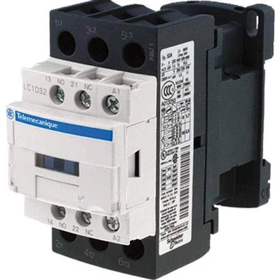 Mágneskapcs.LC1D25P5  25A 11kW 3z 230VAC 1z-1ny csavaros
