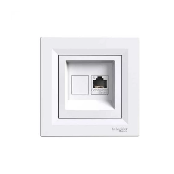 Asfora 1xRJ45 fehér Cat6 kerettel (EPH4700121)