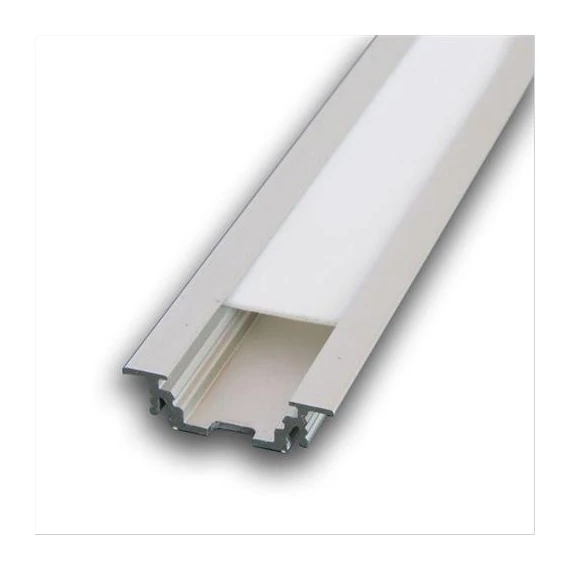 Led szalaghoz alu profil 14mm süllyeszthető eloxált, GROOVE14, 2m/szál