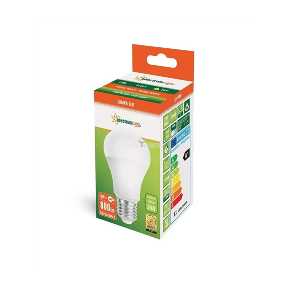 Led izzó E27 10W 24V WW 