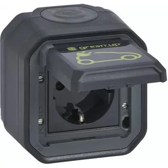 Plexo 55 2P+F aljzat elektromos autók töltéséhez antracit komplett (69708L)