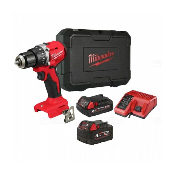 Milwaukee M18 BLPDRC-422C ütvefúró-csavarozó 1x4Ah+2Ah akkuval, töltővel, kofferrel (4933492825)