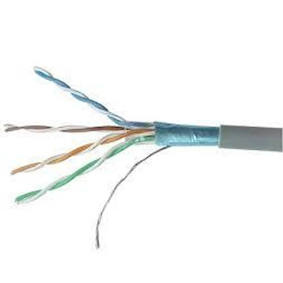 FTP Cat5 falikábel REZEZETT 4x2xAWG23 szürke (FTP/Cat5)