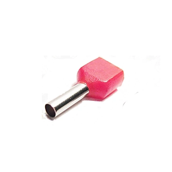 Haupa szig.érvéghüvely iker 2x1mm2  8mm piros (270784)