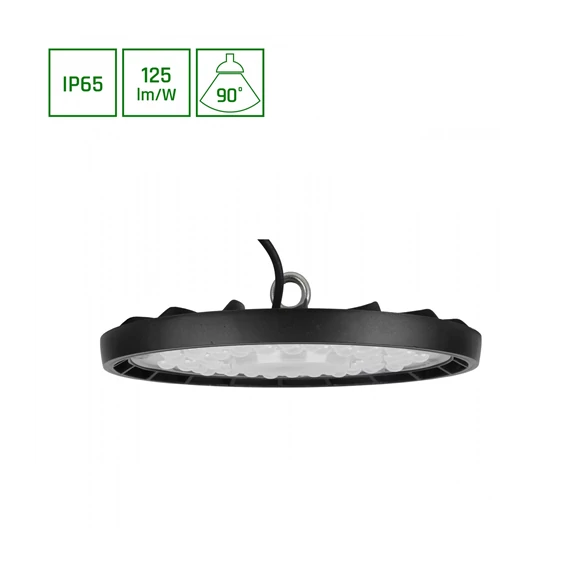 Csarnokvilágító PLATEO SUN2 LED 230V 200W 25000lm 90° IP65 4000K fekete 314x77mm (SLI044023NW) 