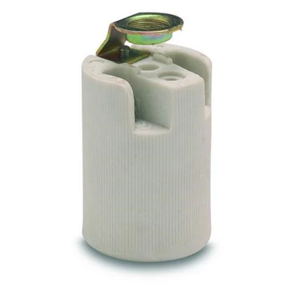 Porcelán foglalat E27 asszimetrikus rögzítés M10x1