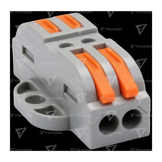Vezetékösszekötő, nyitható csavar nélküli 0,5-4mm2, 32A, 400VAC 2P (OVOFT22)