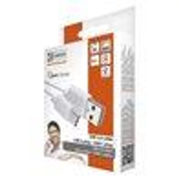 USB töltőkábel 2.0 A/M-C/M 0,2m fehér (SM7024W)
