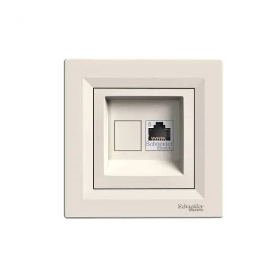 Asfora 1xRJ45 bézs Cat6 kerettel EPH4700123