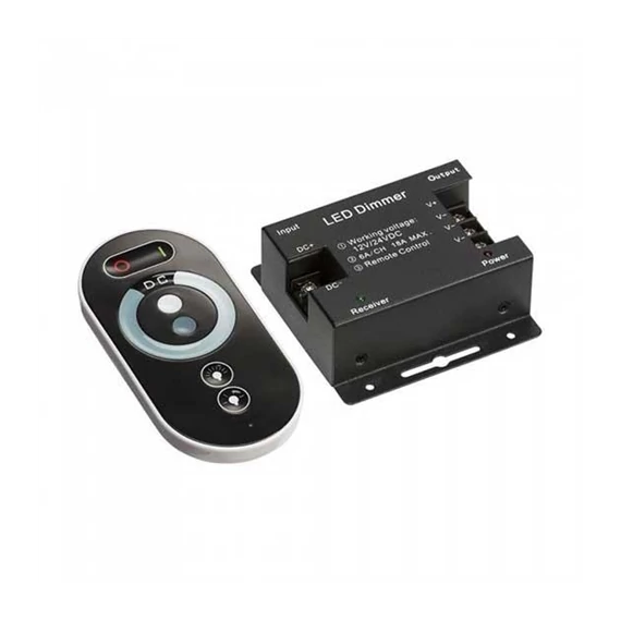 LED szalag dimmer távirányítóval egyszínű szalaghoz 12V 216W V-TAC 