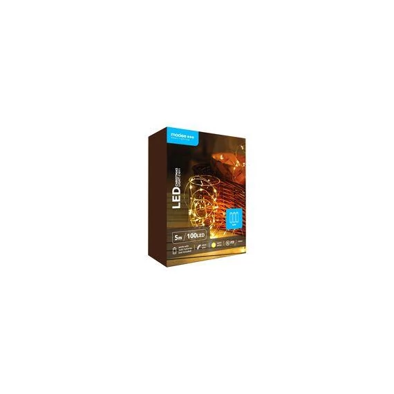 Modee Karácsonyi LED Füzér Réz Elemes C1011 (100LED/5m/5cm) meleg (ML-C1011)