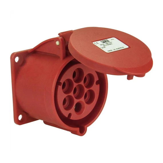 PCE 7P 16A/400VAC beépített aljzat (PCE317-6)