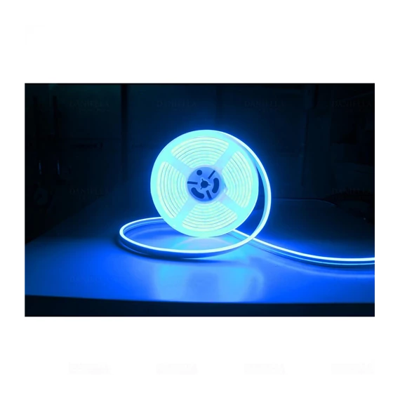 LED szalag neonflex jég kék, 5m, IP65,12V DC, 6W/fm, 300lm/m, 120LED/m, (DEL1646)