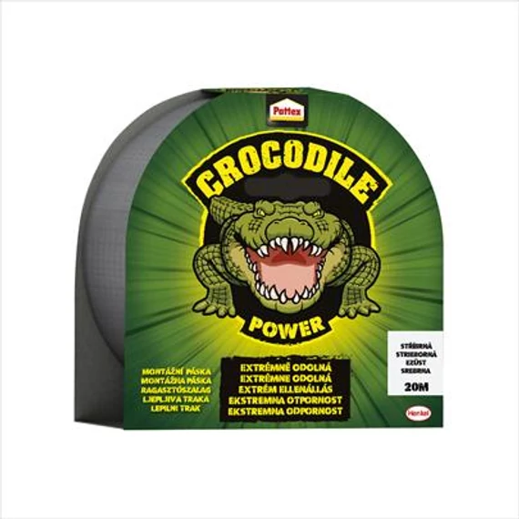 RAGASZTÓSZALAG PATTEX CROCODILE EZÜST 20 M (8912856)