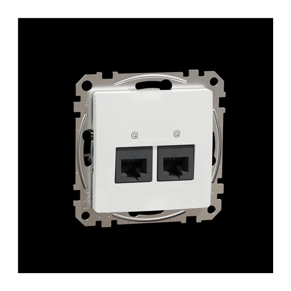 Új Sedna UTP 2xRJ45 Cat5e dugalj sülly. fehér (SDD111452)