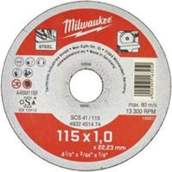 Milwaukee Vágókorong fémhez WSCS41/ 115x1mm (4932451474)