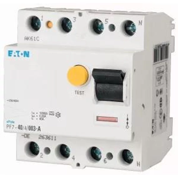 EATON Fi-relé 4P 80A 30mA 10kA Atíp. PF7-80/2/003-A-DE (263617)