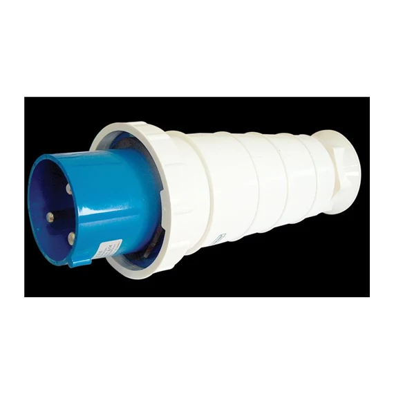 Ipari csatlakozó dugvilla 63A, 250V, 2P+E, 6h, IP67 (TICS-033)