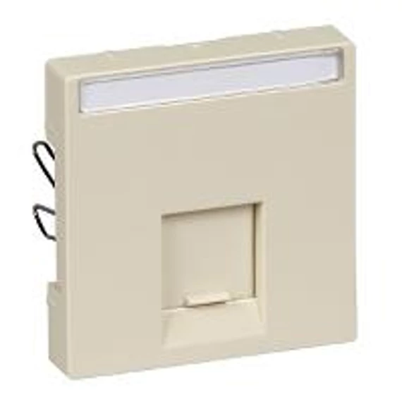 Merten-SM RJ45 UAE/IAE (ISDN) központi fedéllel műanyag krém címketartóval