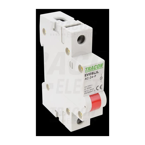 Jelzőlámpa ledes piros AC 24V (EVOSLJL-AC-24-P