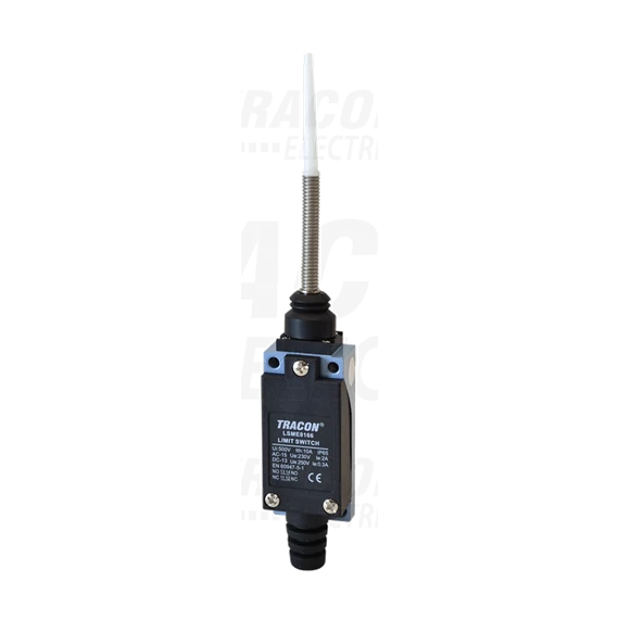 Végálláskapcsoló rugószáras (műanyag+acél) 1×NO+1×NC, 5A/250V AC, 95mm, IP65 (LSME8166)