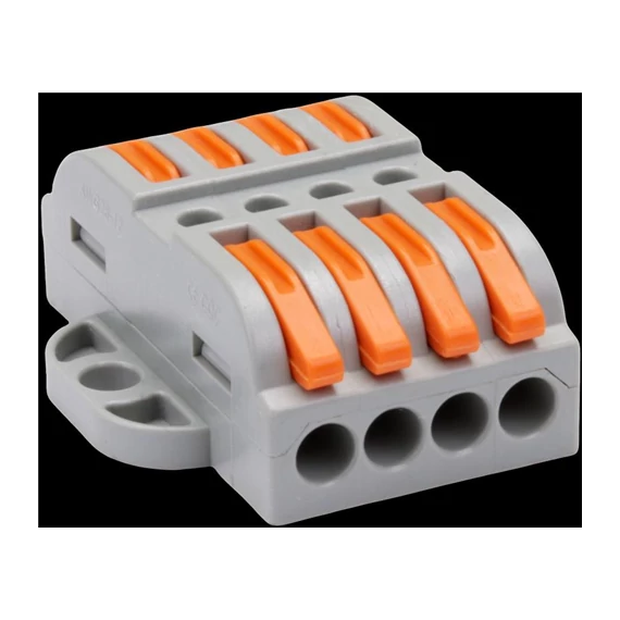 Vezetékösszekötő, nyitható csavar nélküli 0,5-4mm2, 32A, 400VAC 4P (OVOFT44)