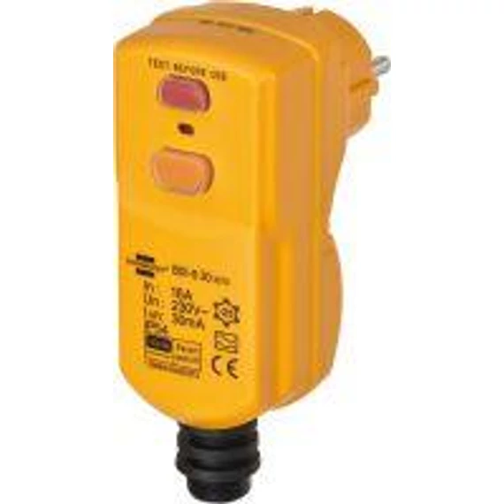 Dugalj + Fi-relé sárga BDI-S30 IP54 3600W  Brennenstuhl (régi1290640)