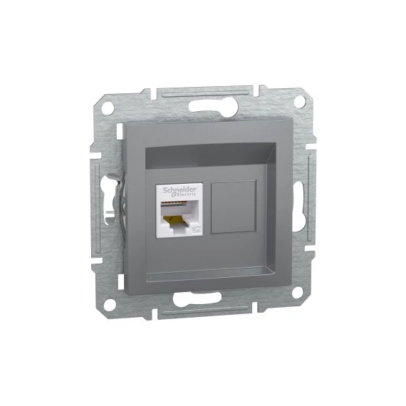 Asfora 1xRJ45 acél Cat5e UTP aljzat (EPH4300162)