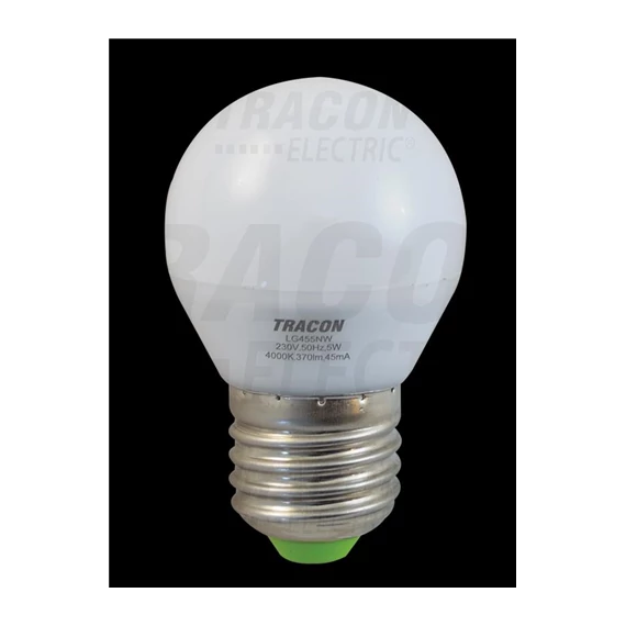 Led izzó E27 5W kisgömb 370lm 4000K (LG455NW)