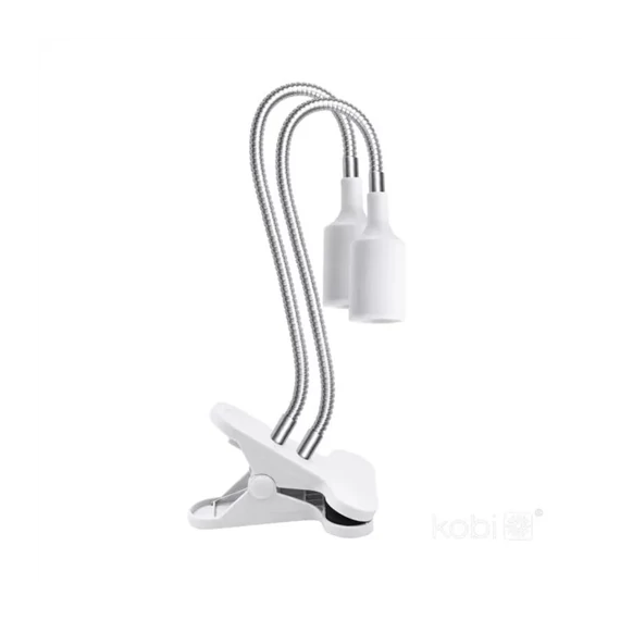 LED növénynevelő lámpa LED PLANTY CLIP W DUO 2xE27 white KOBI-004017