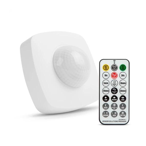 Mozgásérzékelő távirányítóval 360° 10m 2000W IP65 (18693)