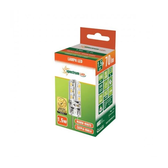 Ledes G4 szilikonos kapszula 12V 1,5W WW 70lm (WOJ13117)
