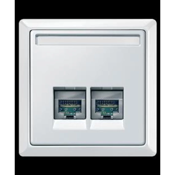 Mert.System-D 2x RJ45 számítógép csatl. fedlap polár fehér 