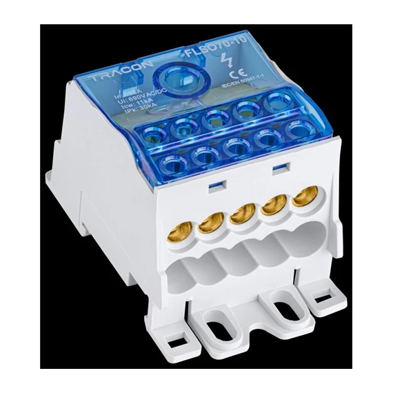 Sorkapocs fővez.leágazó 1x70mm2/ 10×16mm2, 690VAC/DC, 175A (FLSO70-10) 