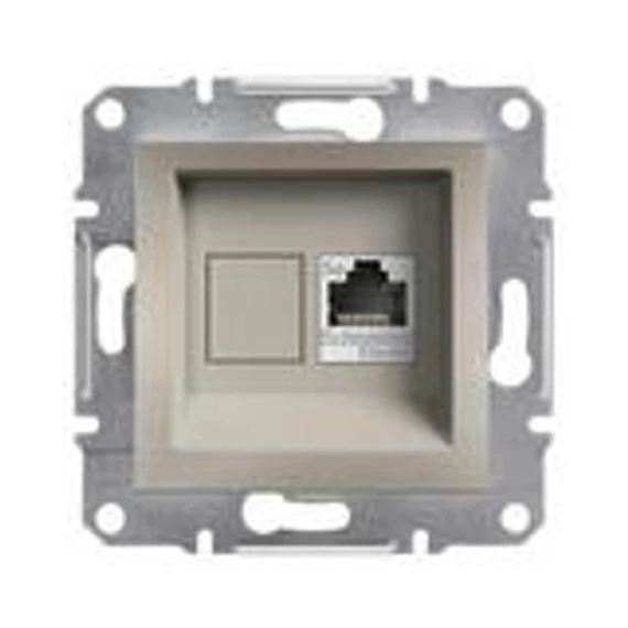Asfora 1xRJ45 acél Cat5e UTP aljzat bronz (EPH4300169)