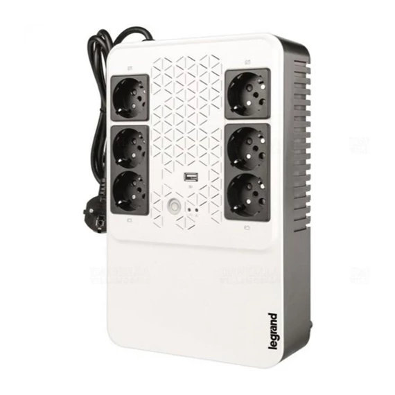 Szünetmentes elosztó  Keor-M UPS 600VA (4+2) USB töltővel (Allvays on) Legrand 310081