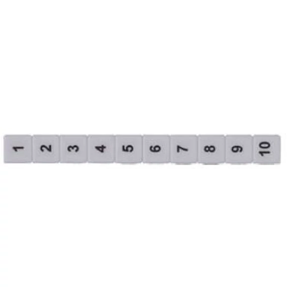 Sorkapocsjelölő csík U vízszintes fehér 5mm-modultáv SB 5/10 GW U WH CONTA-CLIP (10db/szál)