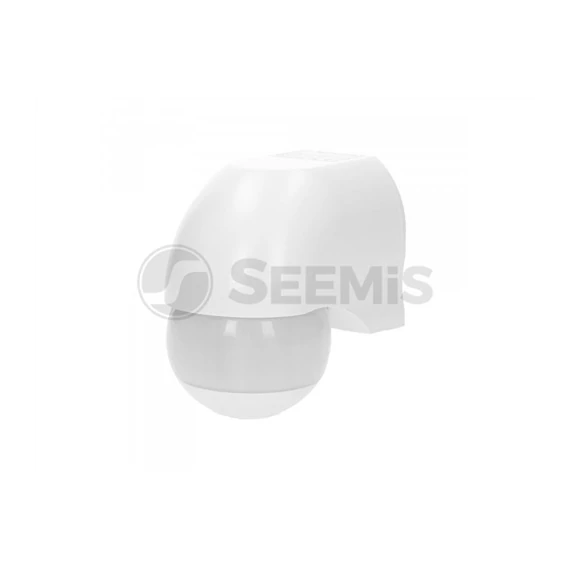 Mozgásérzékelő, PIR, 1200W, IP44, látószög 180°, hatótáv 12m, 230V/AC, fehér, LED, állítható (OR-CR-204/W)